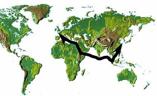Emma Maersk service route