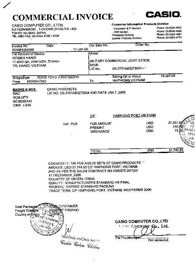 CI là gì? Hóa đơn thương mại, Commericial Invoice là gì?