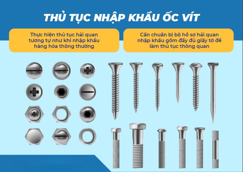 Thủ tục nhập khẩu bu lông ốc vít